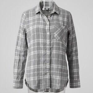 Old Navy Gray Plaid Women's Button Down Shirt